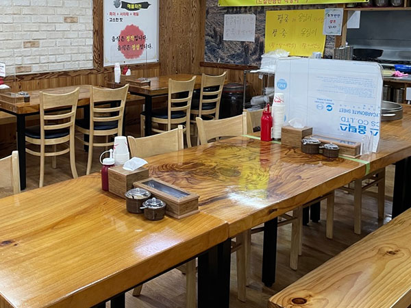 안산시 단원구 이조칼국수 내부 인테리어