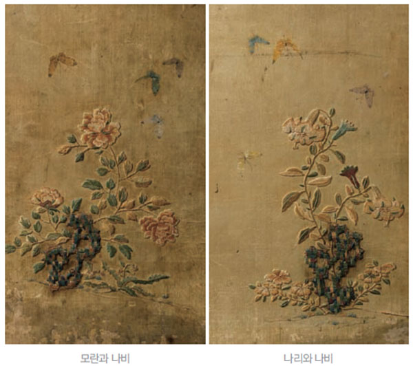 초충수병 4폭 중, 숙명여자대학교 박물관 소장