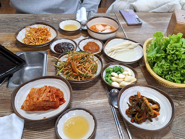 한일불고기 삼겹살 밑반찬